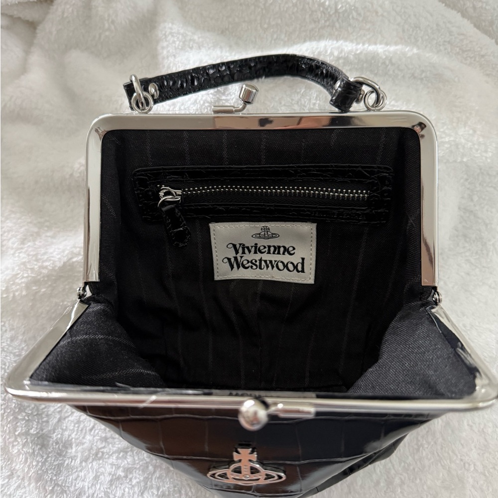 Vivienne Westwood Glossy Black Mini Bag - Picture 3 of 4